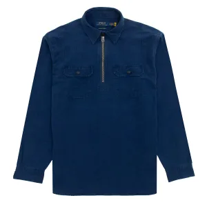 Polo Ralph Lauren Classic Fit Indigo Popover Workshirt Slub Indigo