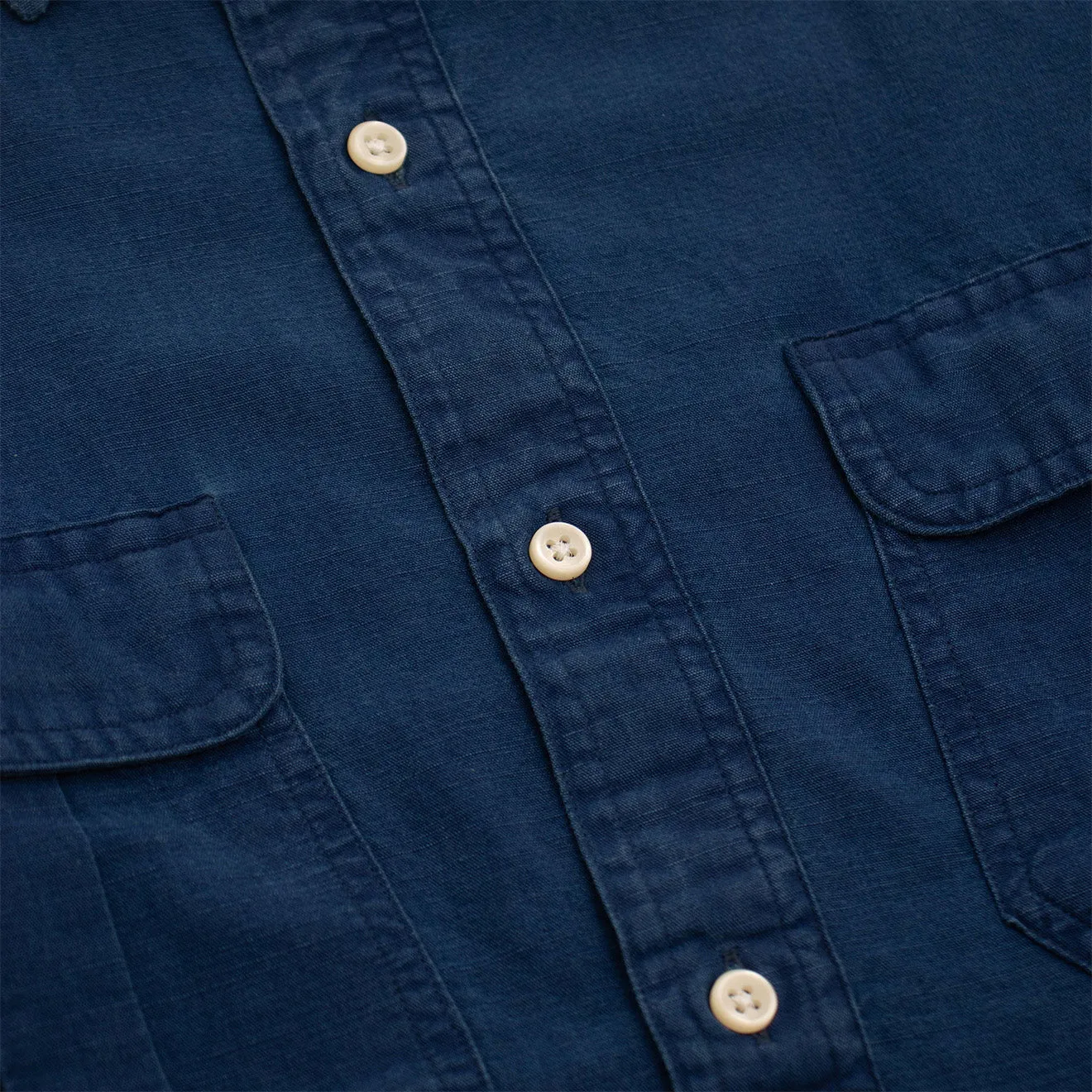 Polo Ralph Lauren Classic Fit Indigo Popover Workshirt Slub Indigo