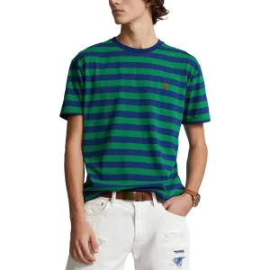 Polo Ralph Lauren - Classic Fit Jersey Crewneck T-Shirt - Stripe - Green & Blue