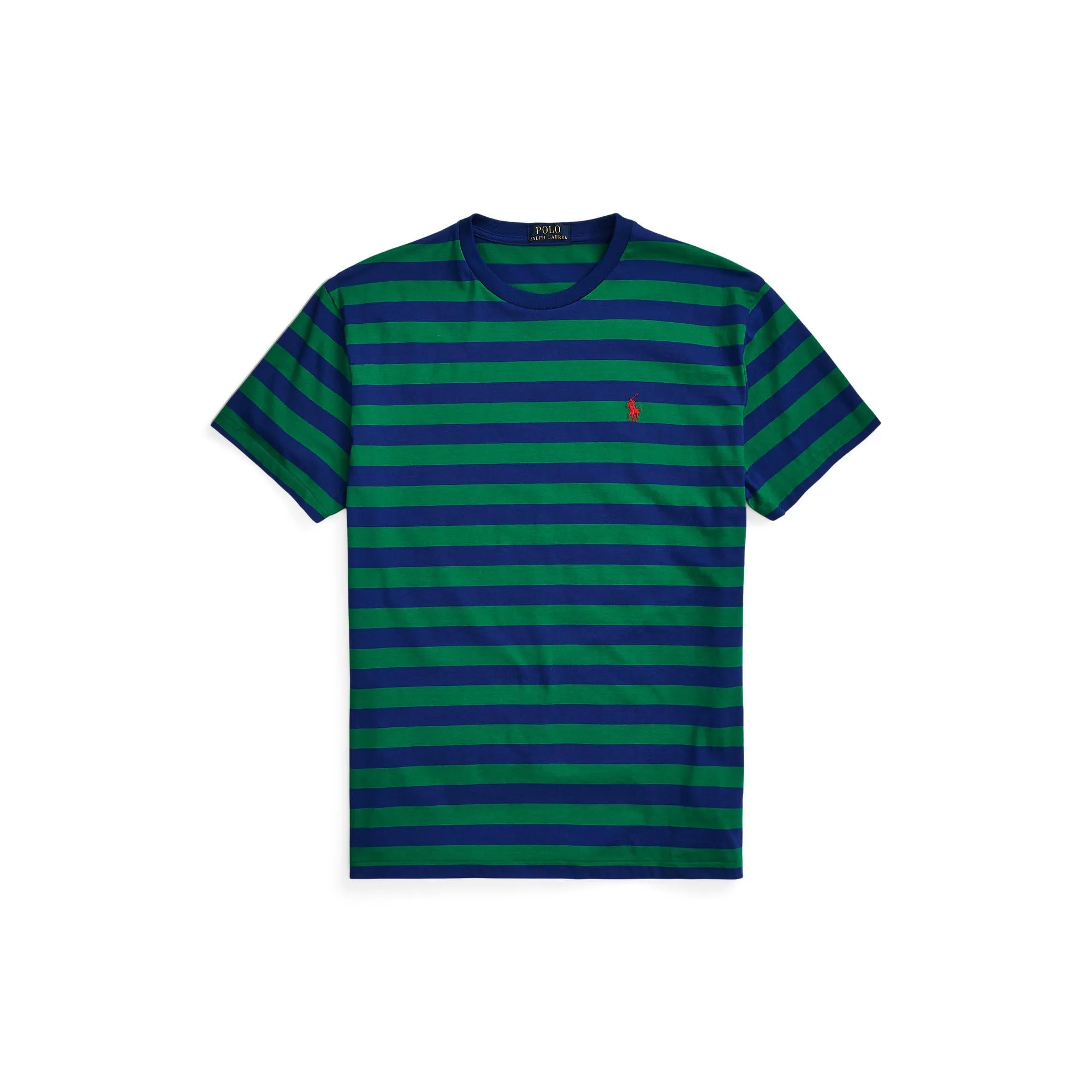 Polo Ralph Lauren - Classic Fit Jersey Crewneck T-Shirt - Stripe - Green & Blue