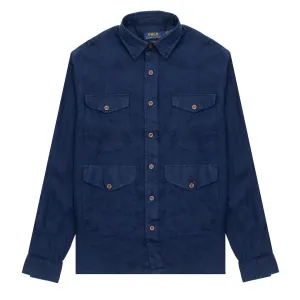 Polo Ralph Lauren Classic Fit Linen Shirt Newport Navy