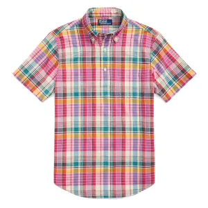 Polo Ralph Lauren Classic Fit Madras Popover Shirt Pink/Cream Multi