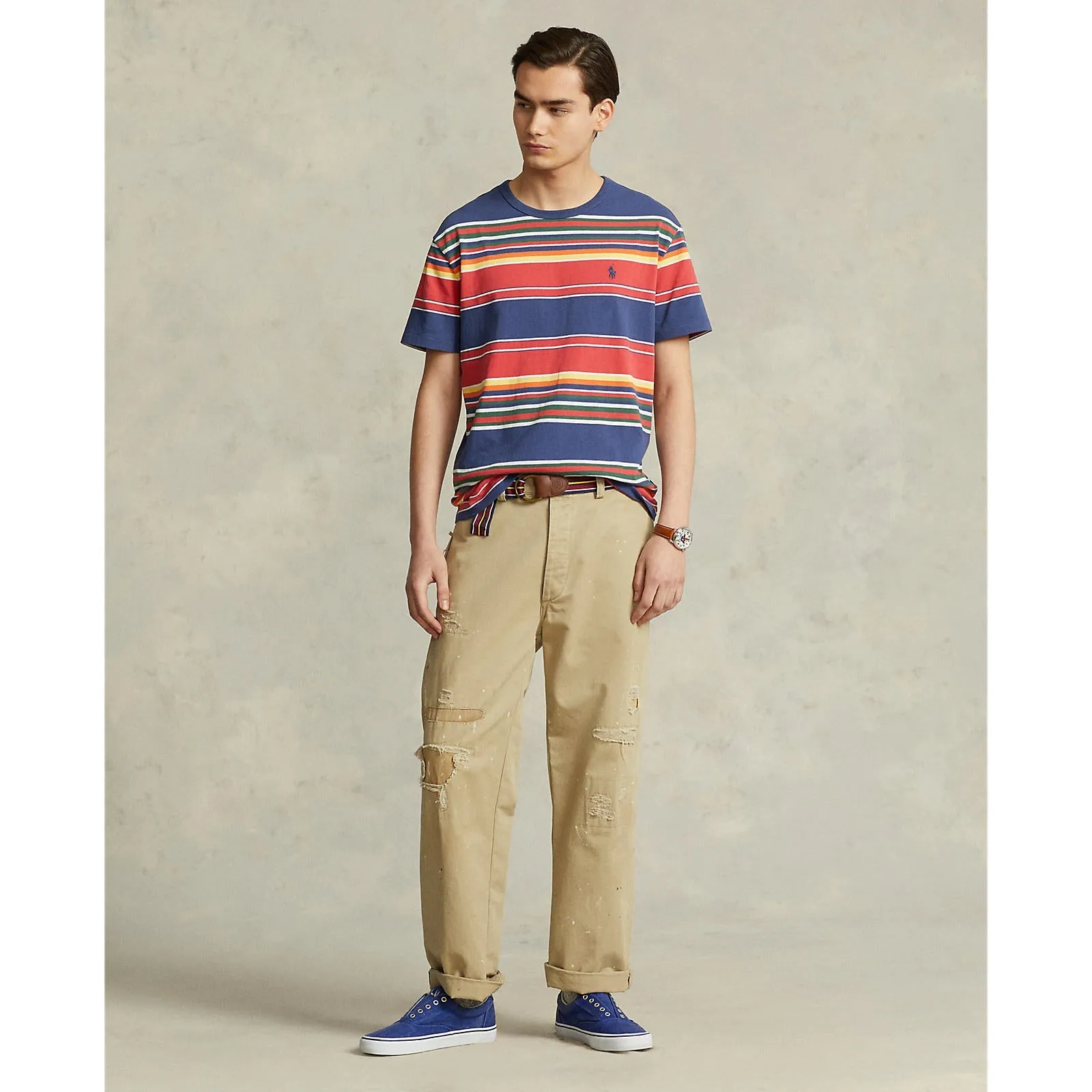 Polo Ralph Lauren - Classic Fit Striped - T-Shirt - Navy Multi
