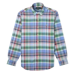 Polo Ralph Lauren Custom Fit Check L/S Shirt Blue / Green Multi