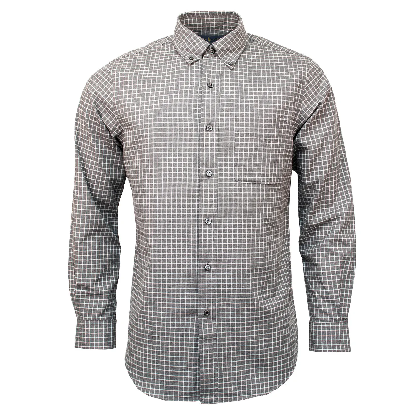 Polo Ralph Lauren Custom Fit Flannel Check Shirt Grey / White Multi
