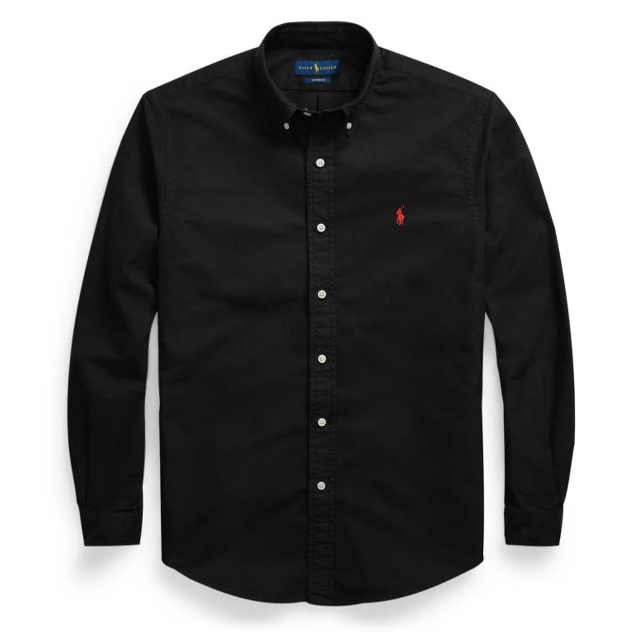 Polo Ralph Lauren Custom Fit Garment-Dyed Oxford Shirt Polo Black