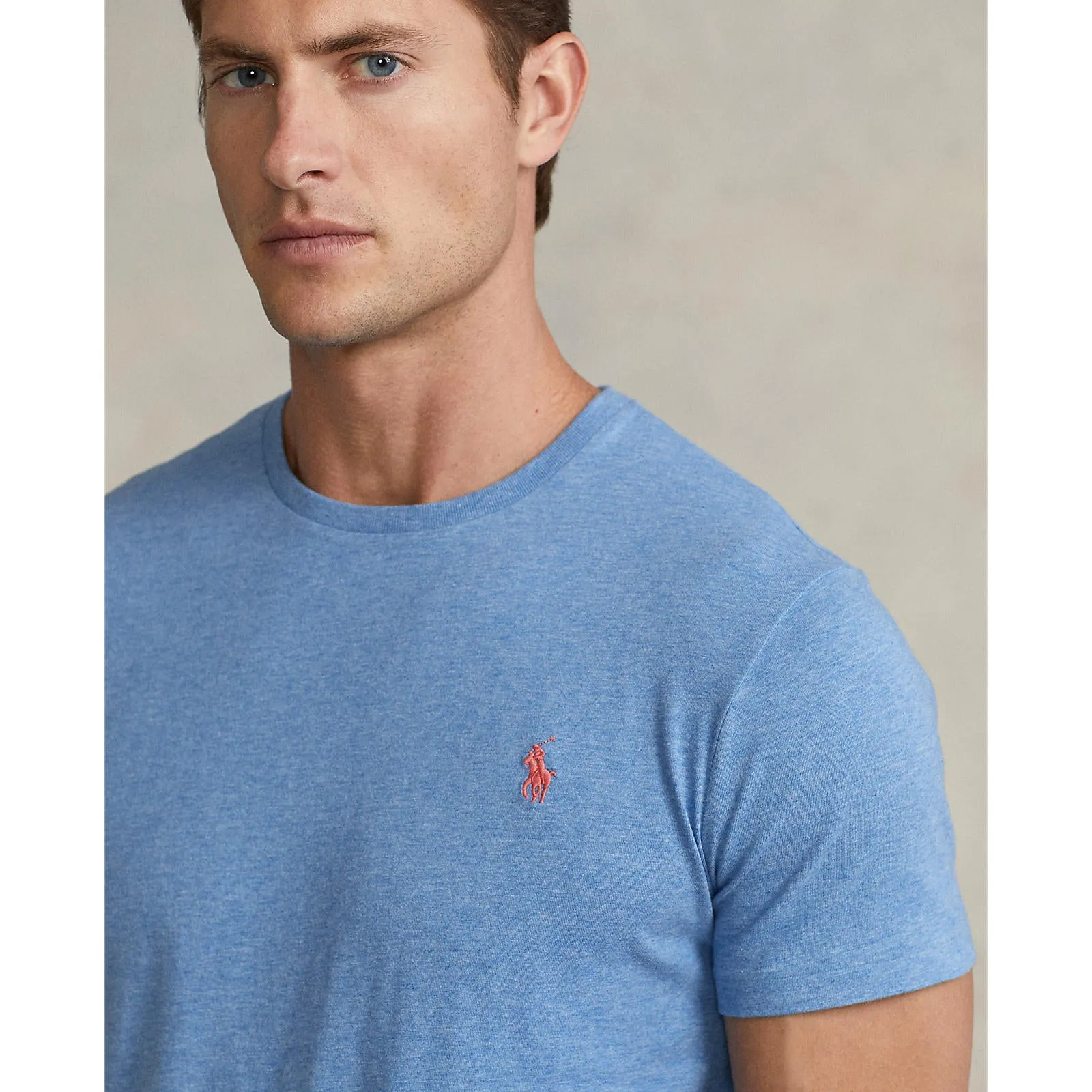 Polo Ralph Lauren - Custom Fit Jersey Crewneck T-Shirt - Blue