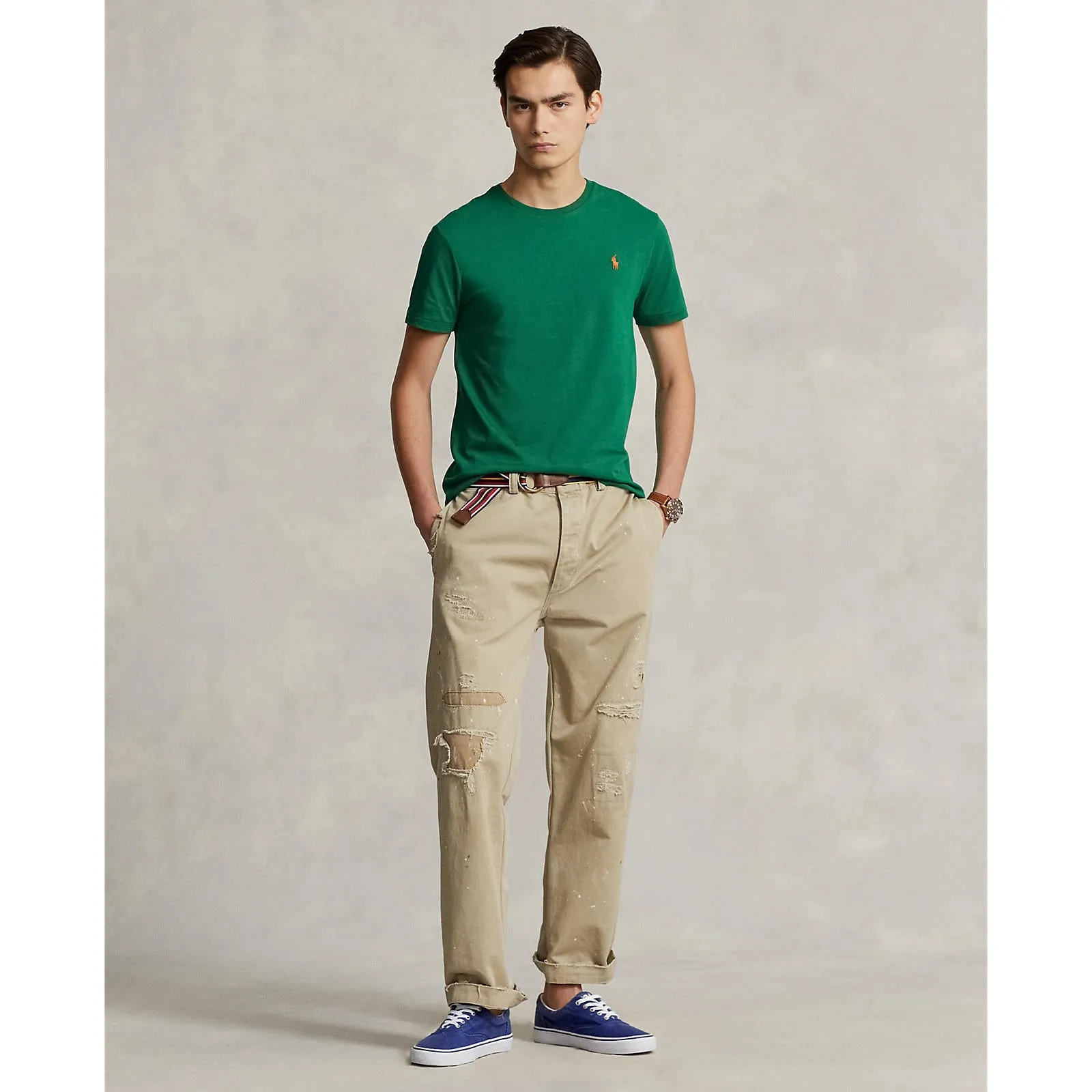 Polo Ralph Lauren - Custom Fit Jersey Crewneck T-Shirt - Bright Green