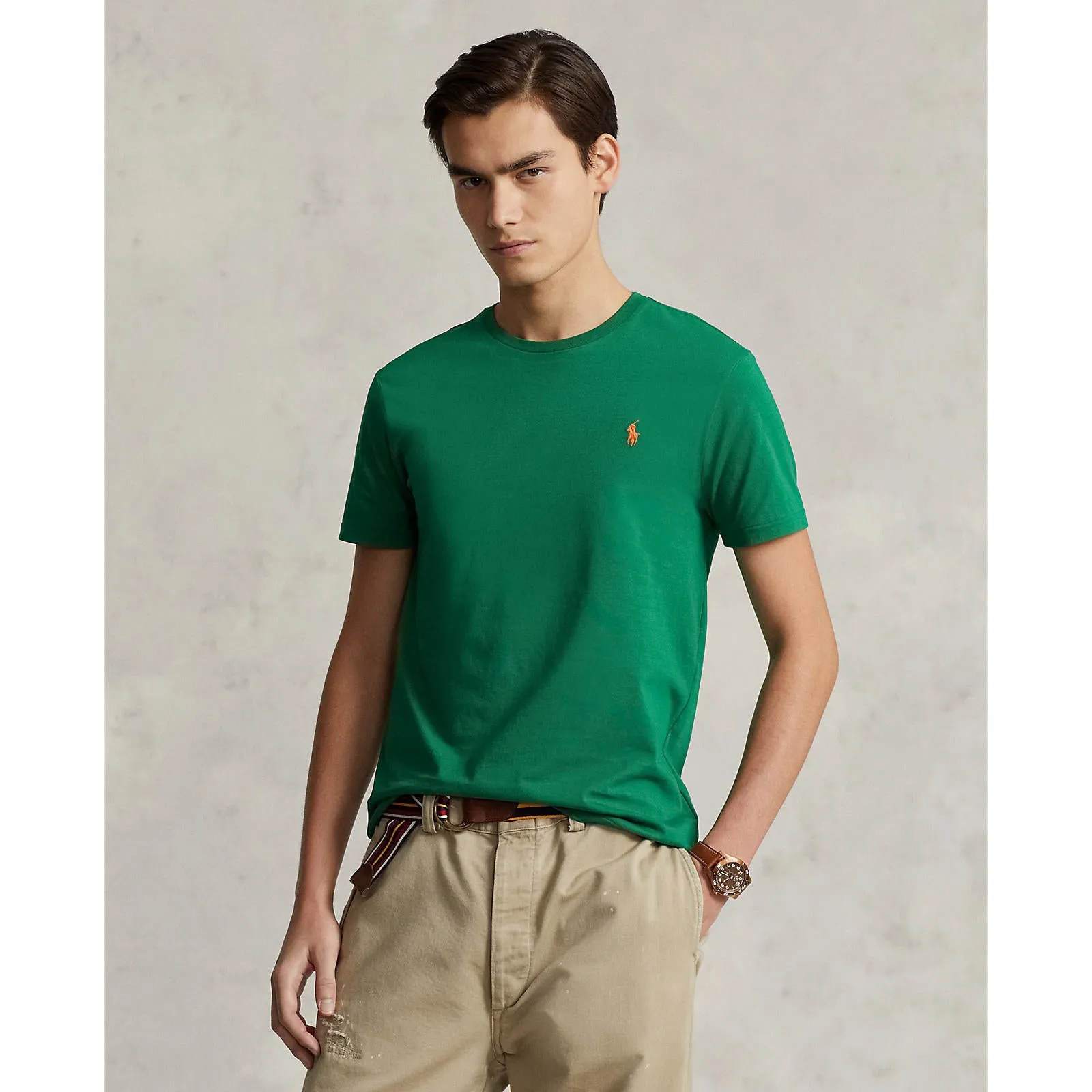Polo Ralph Lauren - Custom Fit Jersey Crewneck T-Shirt - Bright Green