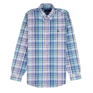 Polo Ralph Lauren Custom Fit Oxford Shirt Blue / Pink Multi