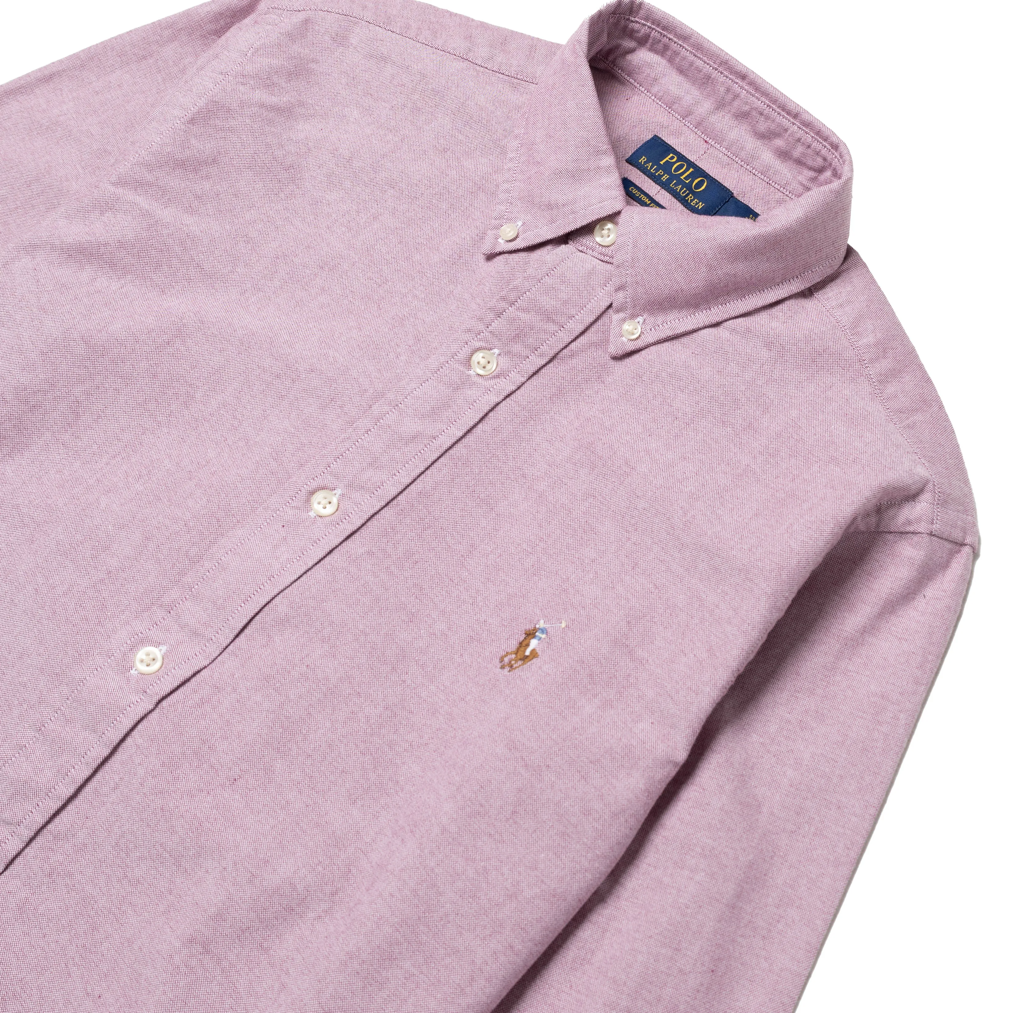 Polo Ralph Lauren Custom Fit Oxford Shirt Crimson / White