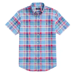 Polo Ralph Lauren Custom Fit Plaid Oxford Shirt Blue/Red Multi