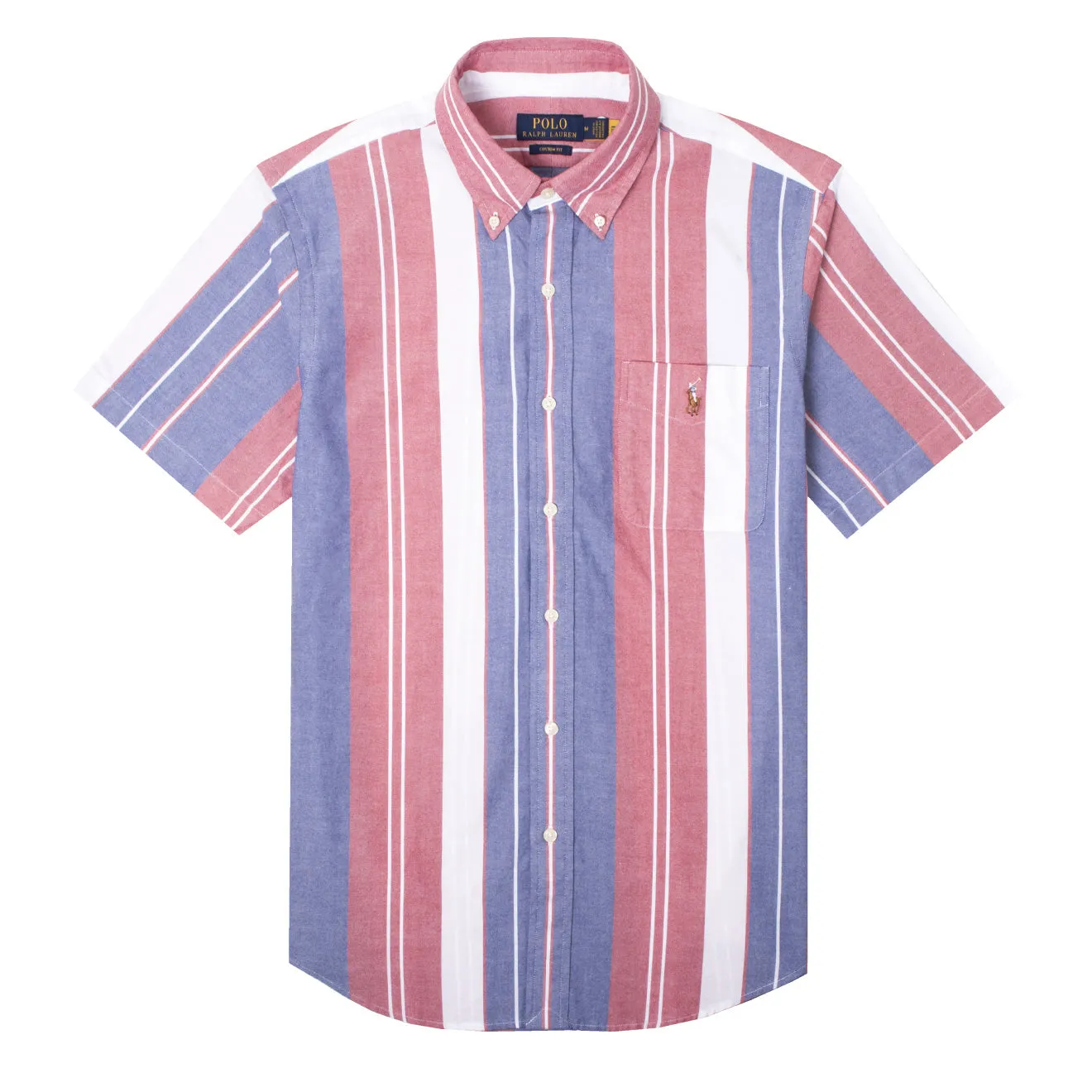 Polo Ralph Lauren Custom Fit S/S Striped Shirt Blue / Red Multi