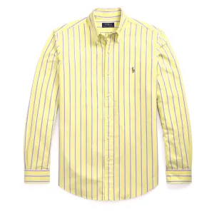 Polo Ralph Lauren Custom Fit Striped Oxford Shirt Blue / Yellow