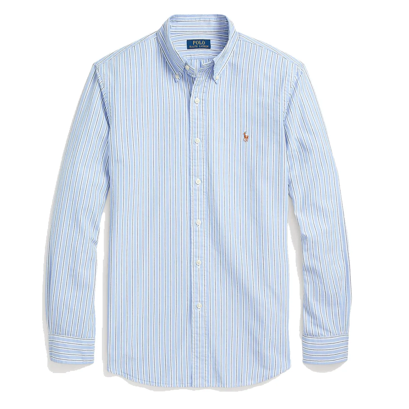 Polo Ralph Lauren Custom Fit Striped Oxford Shirt Blue/White Multi