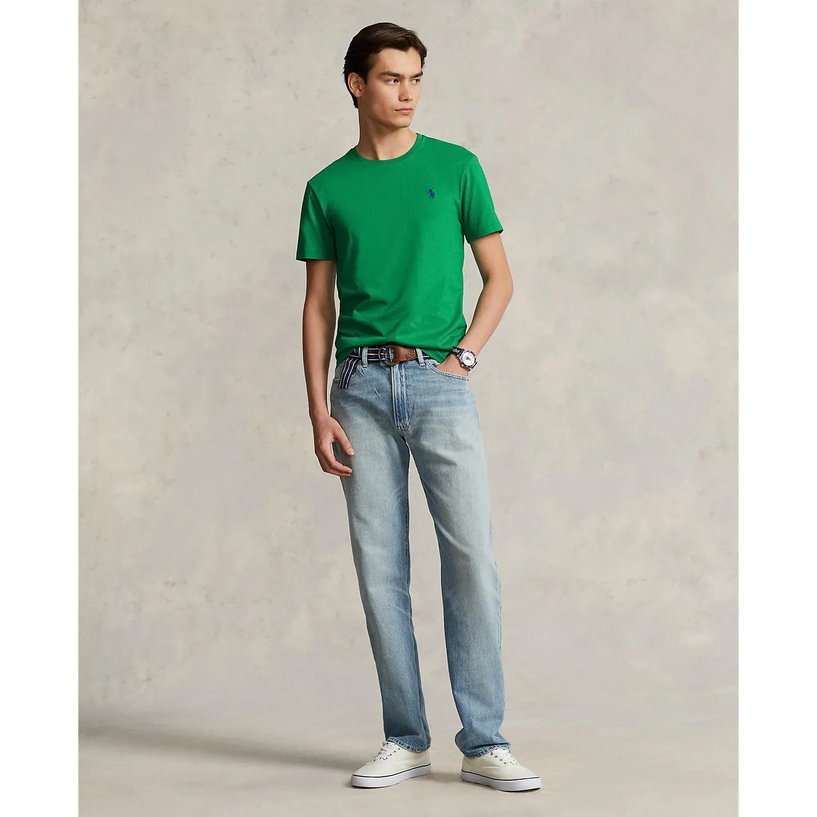 Polo Ralph Lauren - Custom Slim Fit Jersey Crewneck T-Shirt - Billiard Green