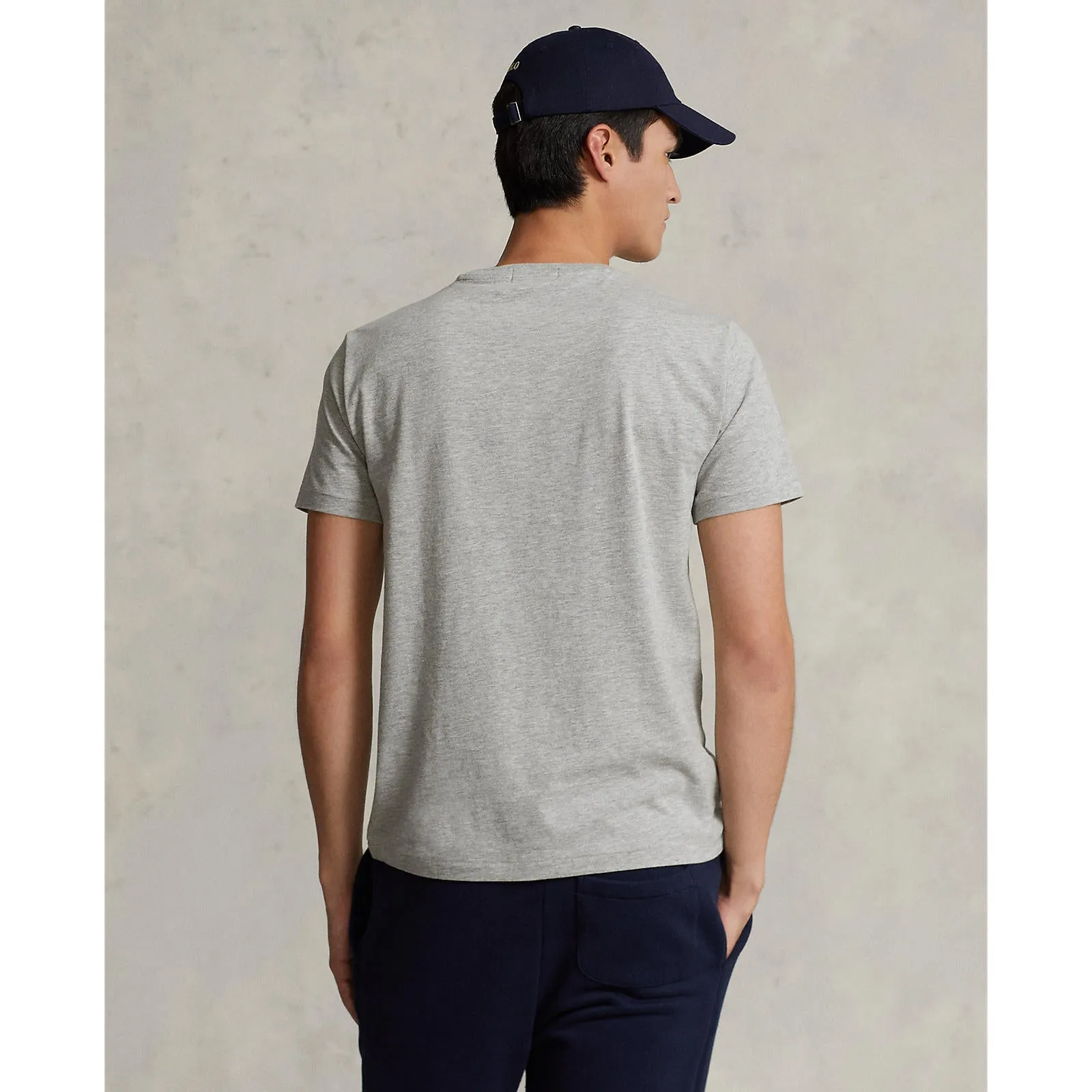 Polo Ralph Lauren - Custom Slim Fit Logo Jersey T-Shirt - Andover Heather/Dark Coba