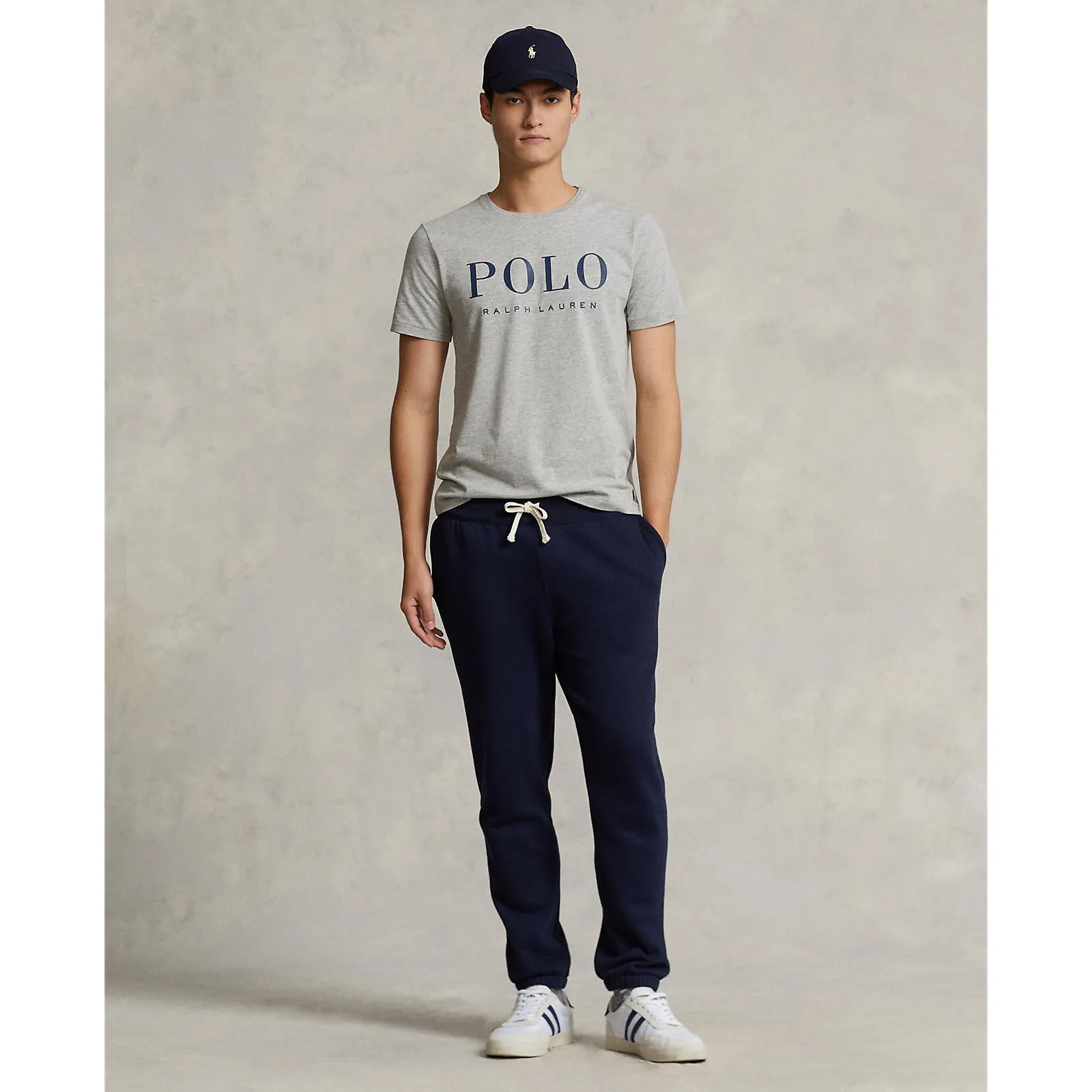 Polo Ralph Lauren - Custom Slim Fit Logo Jersey T-Shirt - Andover Heather/Dark Coba
