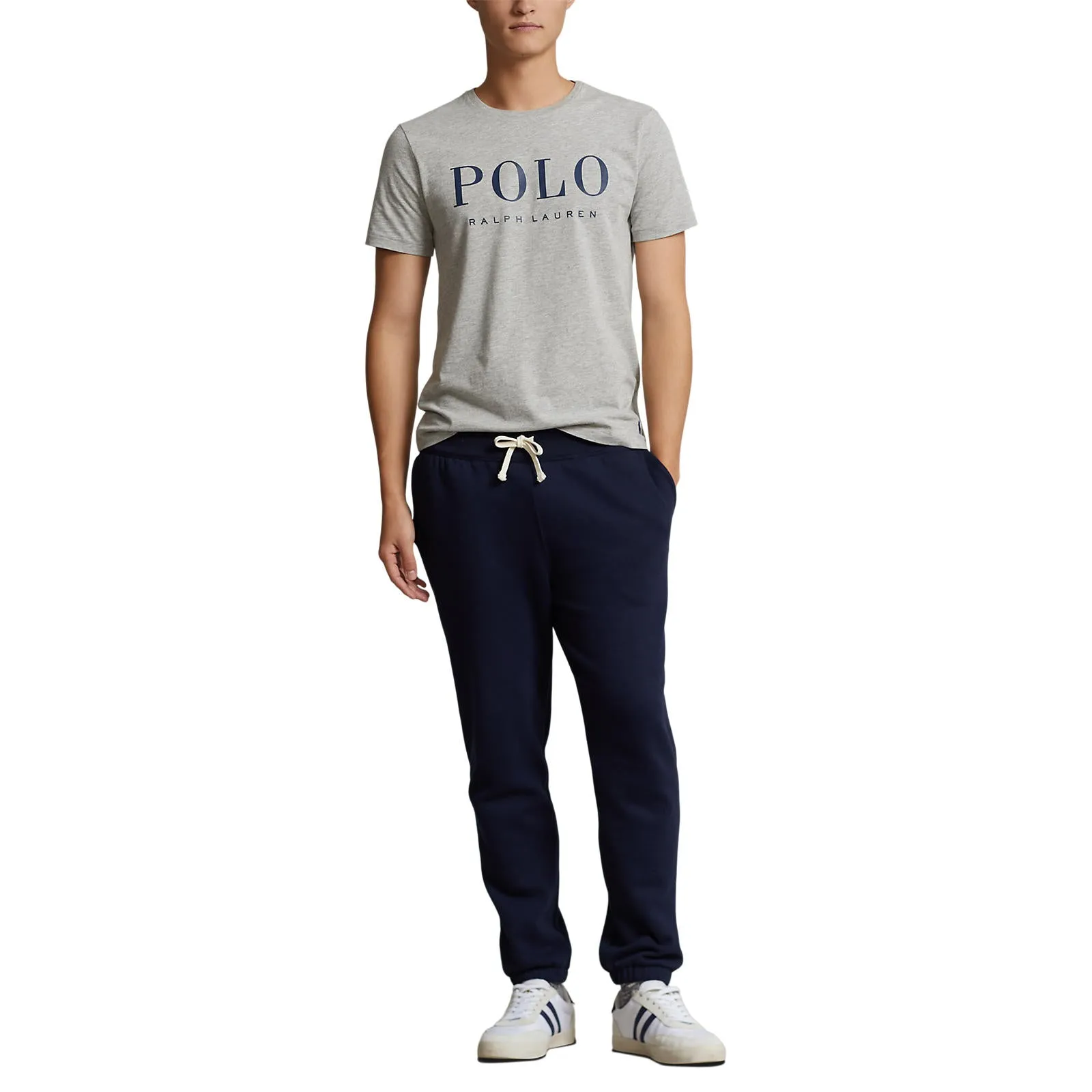 Polo Ralph Lauren - Custom Slim Fit Logo Jersey T-Shirt - Andover Heather/Dark Coba