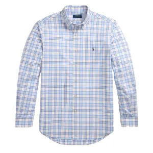 Polo Ralph Lauren Long Sleeve Sport Shirt Custom Blue Pink Multi