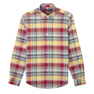 Polo Ralph Lauren Slim Fit L/S Check Shirt Yellow / Red Multi