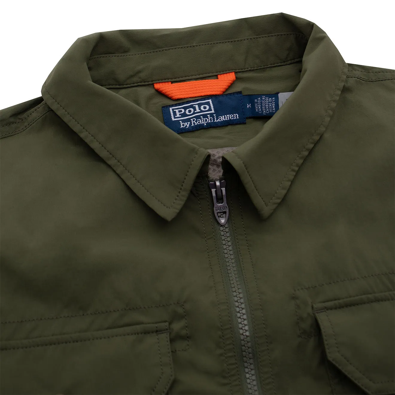 Polo Ralph Lauren Water-Repellent Shirt Jacket Dark Sage