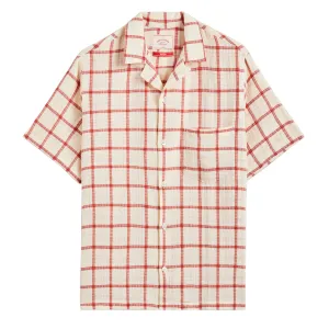 Portuguese Flannel Alvor S/S shirt Red / White