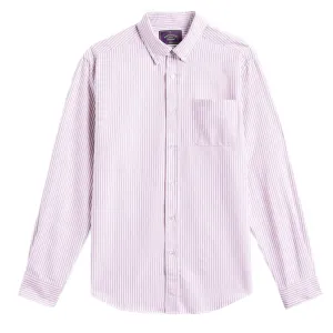 Portuguese Flannel Belavista Stripe L/S Shirt Bordeaux