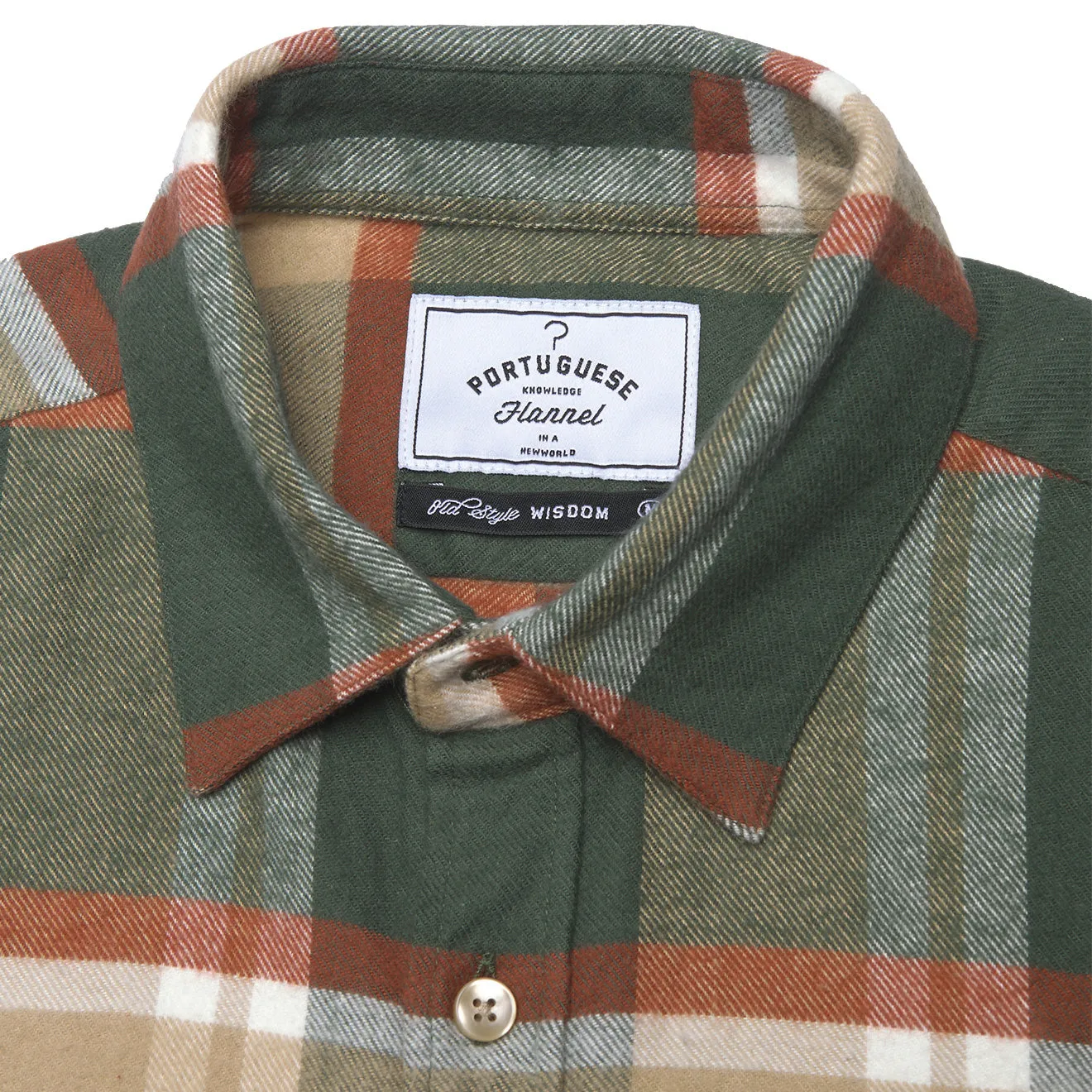 Portuguese Flannel Farm Shirt Green / Orange