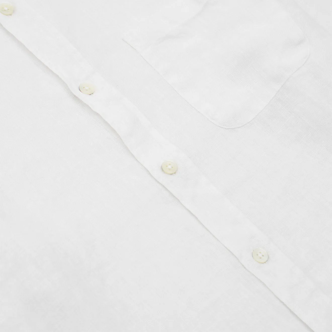 Portuguese Flannel L/S Linen Shirt White