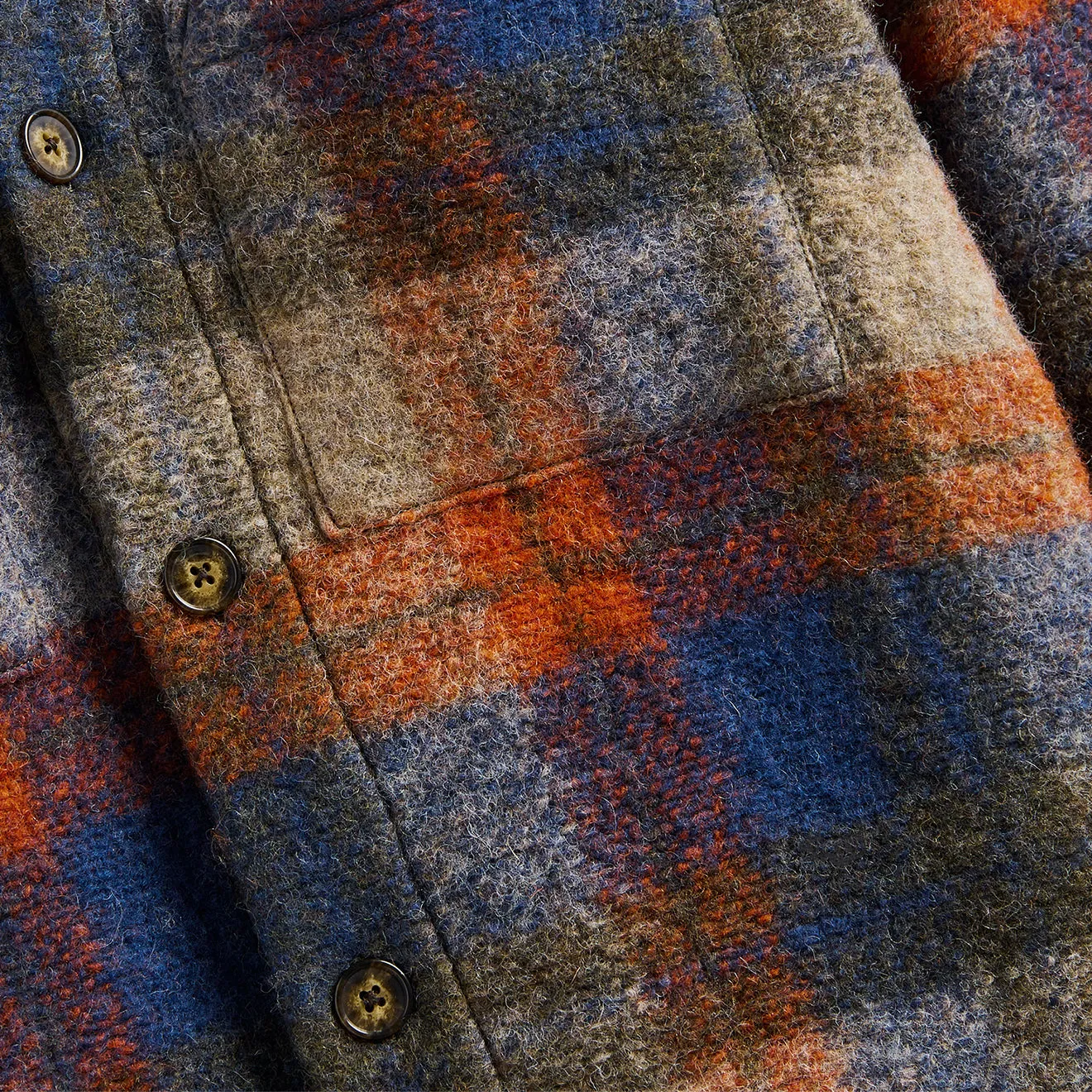 Portuguese Flannel Parker Overshirt Blue