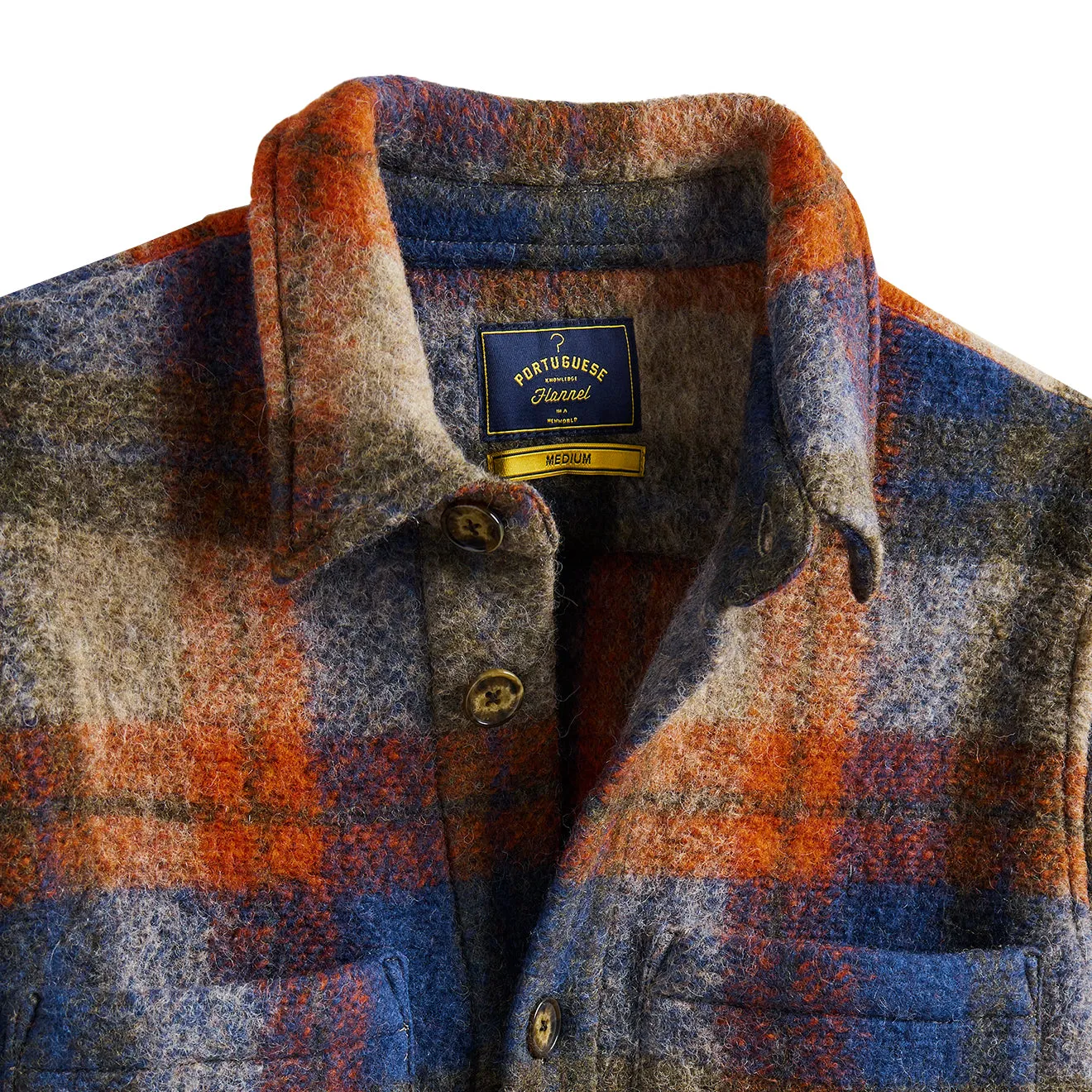 Portuguese Flannel Parker Overshirt Blue