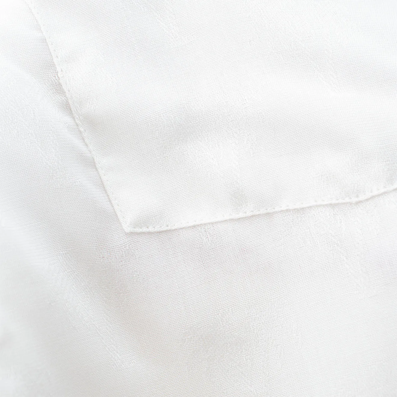 Portuguese Flannel S/S Camp Shirt Modal Jacquard Palm Tree White