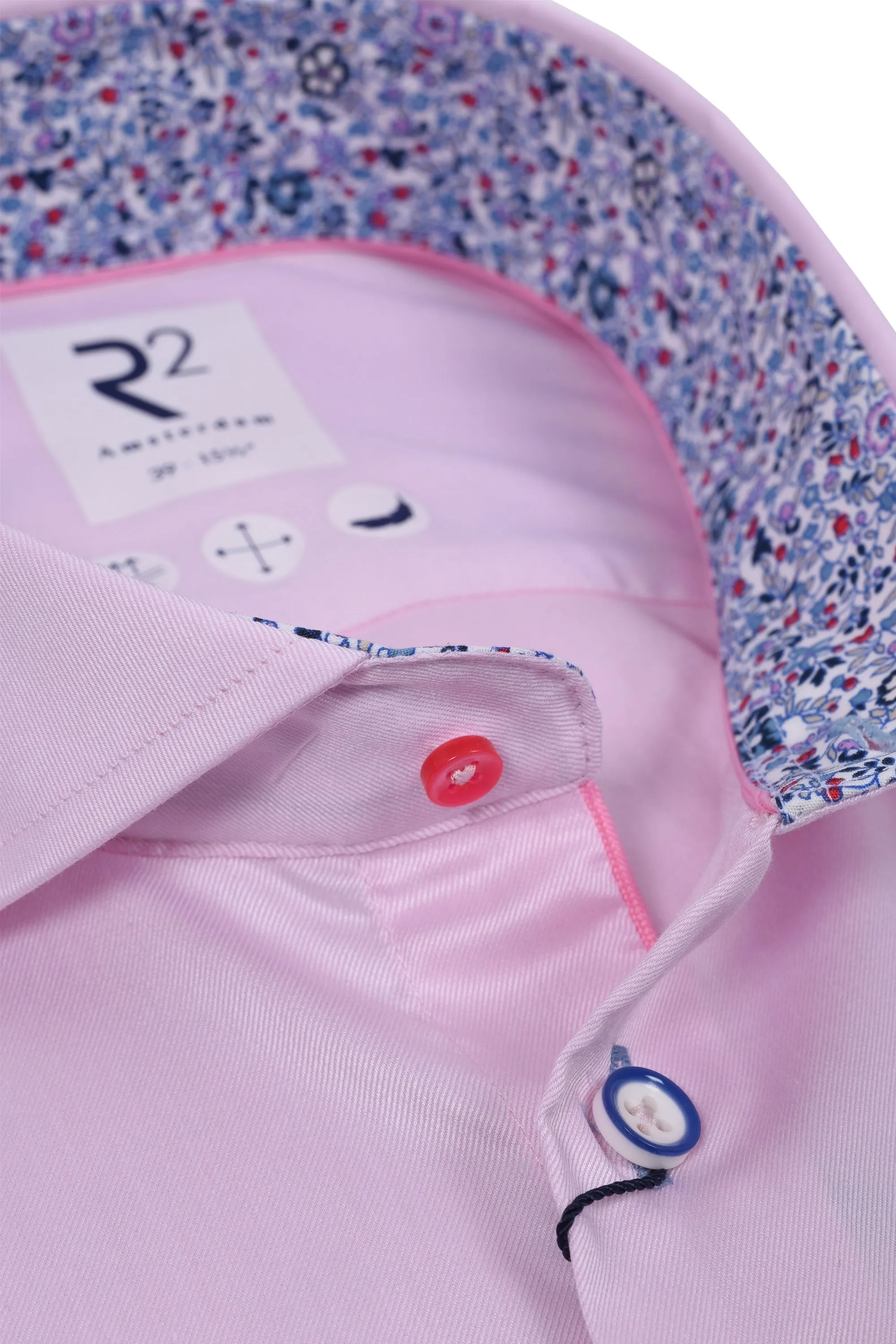 R2 Cut Away Collar Trimmed With Liberty Print Pink