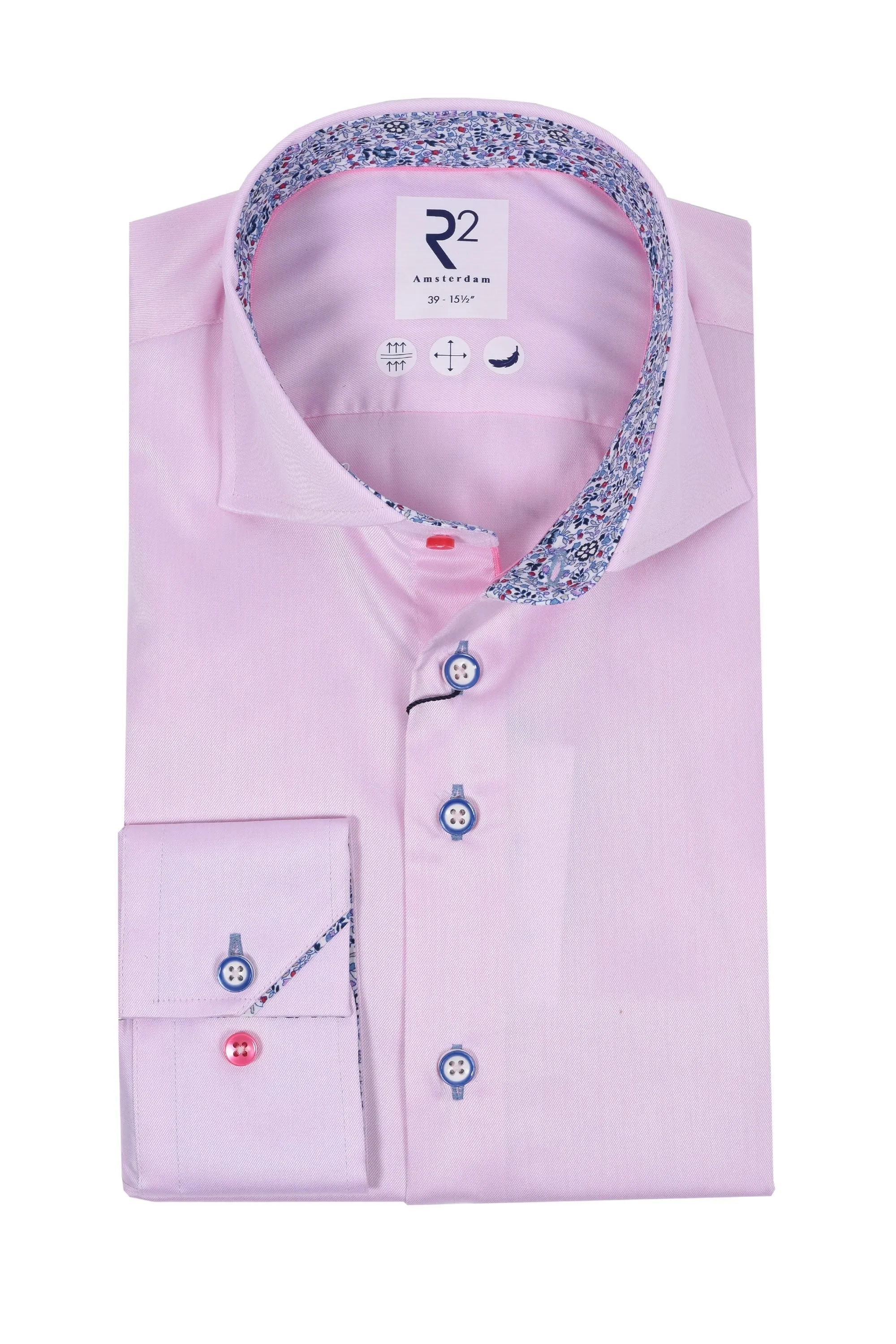 R2 Cut Away Collar Trimmed With Liberty Print Pink