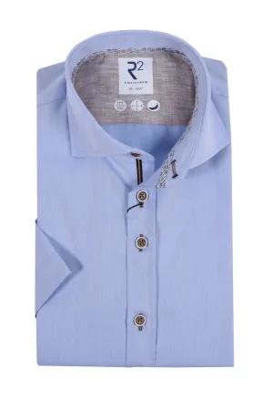 R2 Cut Away Short Sleeve Shirt Light Blue