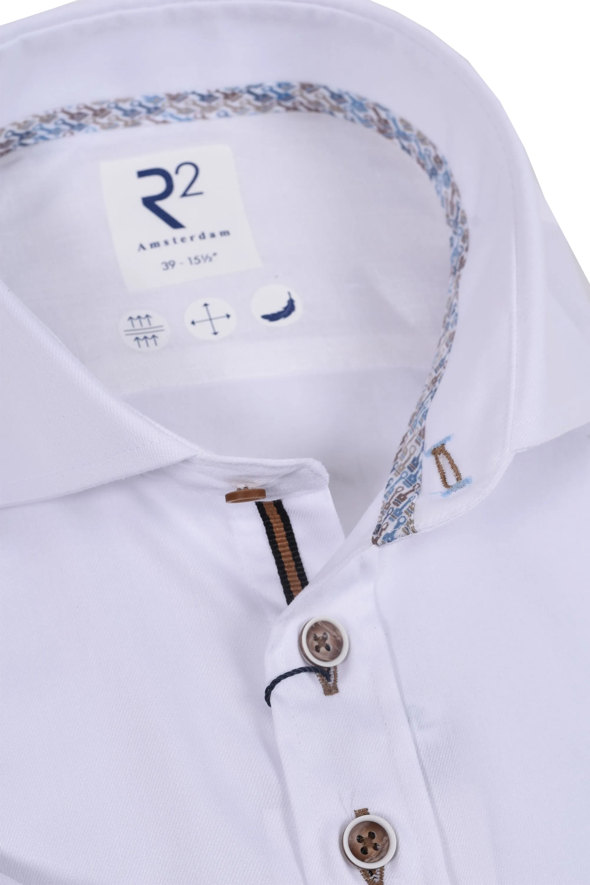 R2 Cut Away Short Sleeve Shirt White