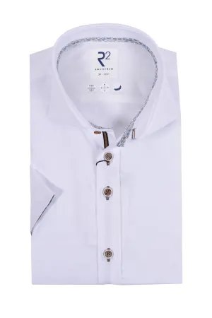 R2 Cut Away Short Sleeve Shirt White