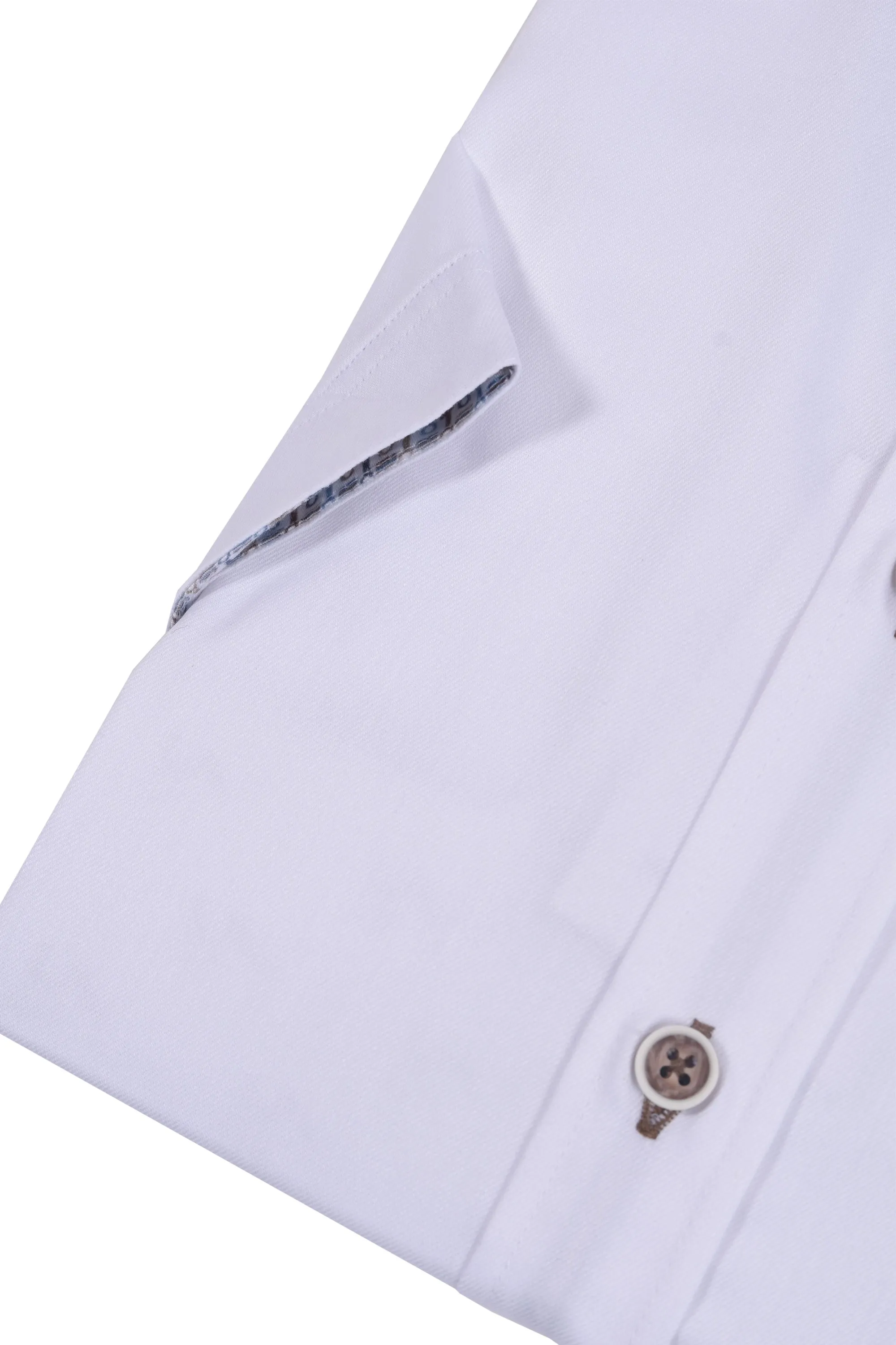 R2 Cut Away Short Sleeve Shirt White