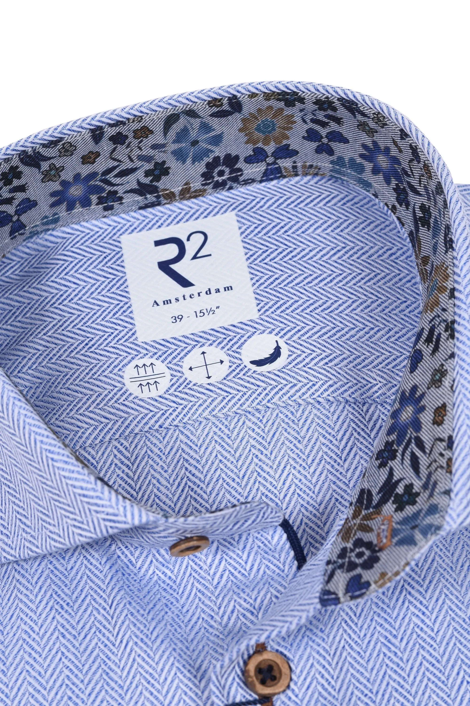 R2 Herringbone Shirt Blue