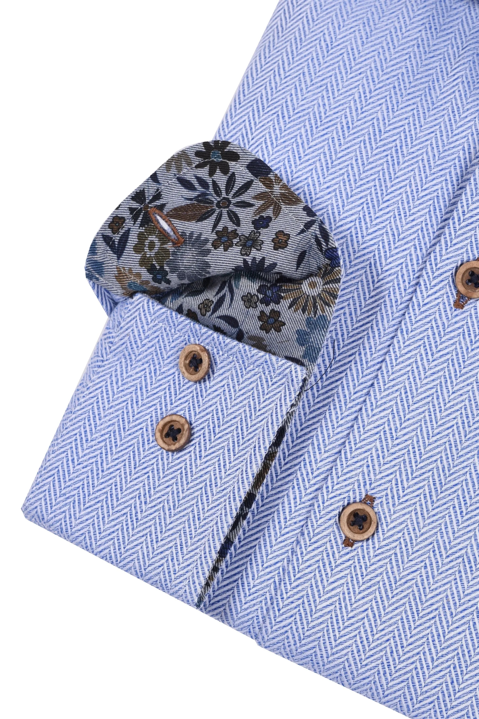 R2 Herringbone Shirt Blue