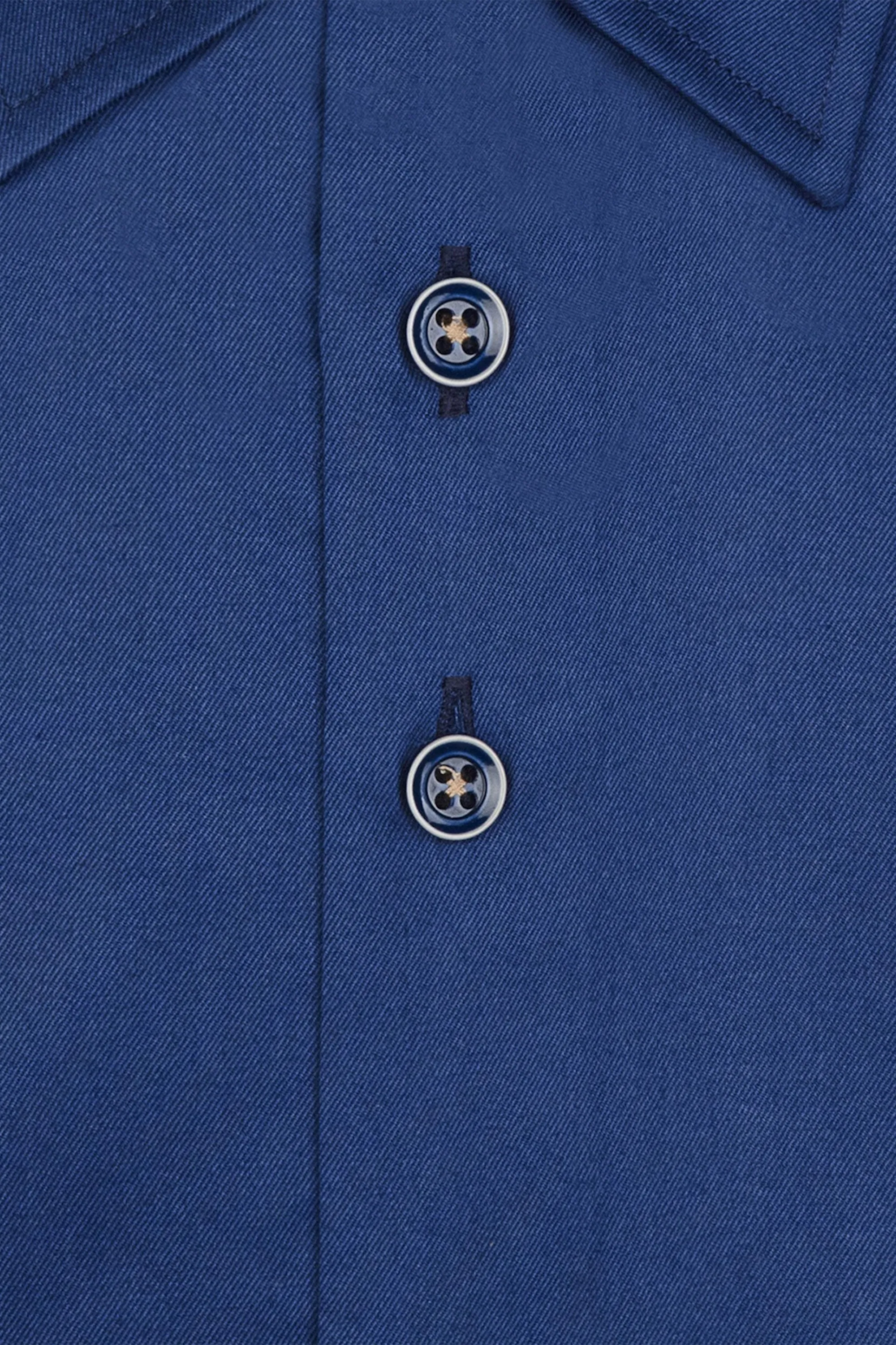 R2 Hidden Button-Down Blue Shirt