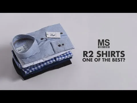 R2 Hidden Button-Down Blue Shirt