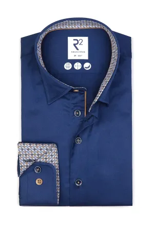 R2 Hidden Button-Down Blue Shirt