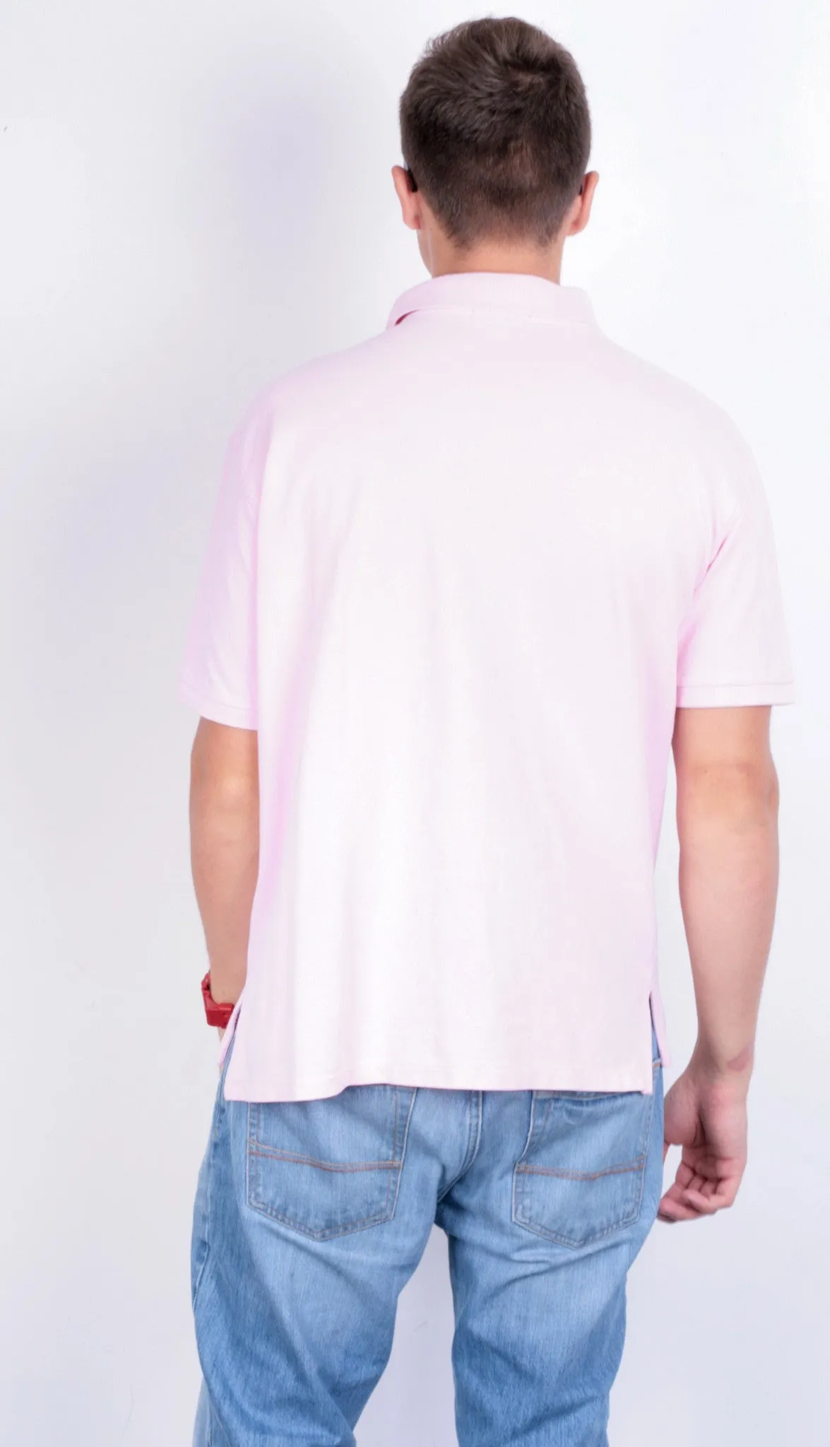 Racing Green Mens XL Polo Shirt Short Sleeve Pink Standard Fit