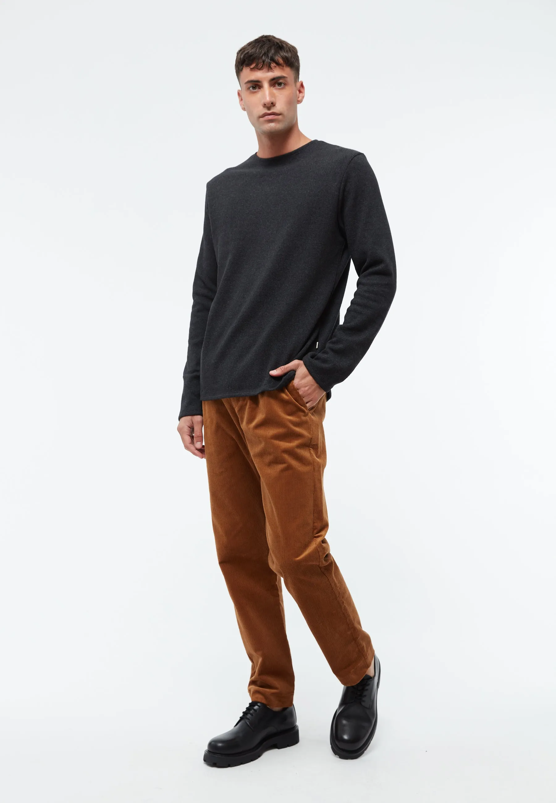 Recycled Cotton Sweater IAN - Dark Grey Givn Berlin