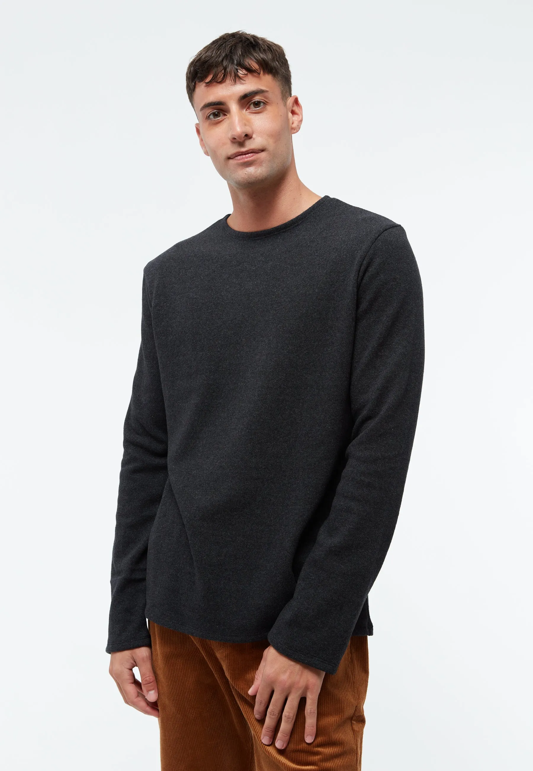 Recycled Cotton Sweater IAN - Dark Grey Givn Berlin