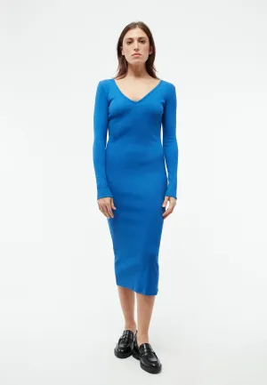 Ribbed dress GBCORINNA slim fit made of organic cotton - Cornflower Blue (Rib) Givn Berlin