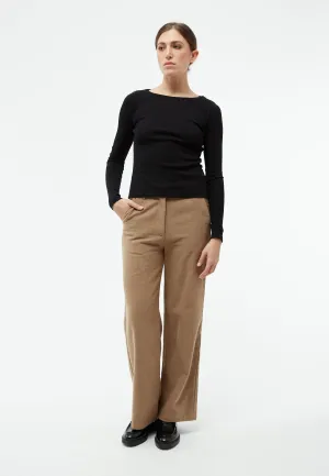 Ribbed longsleeve GBINA slim fit made from organic cotton - Black (Rib) Givn Berlin