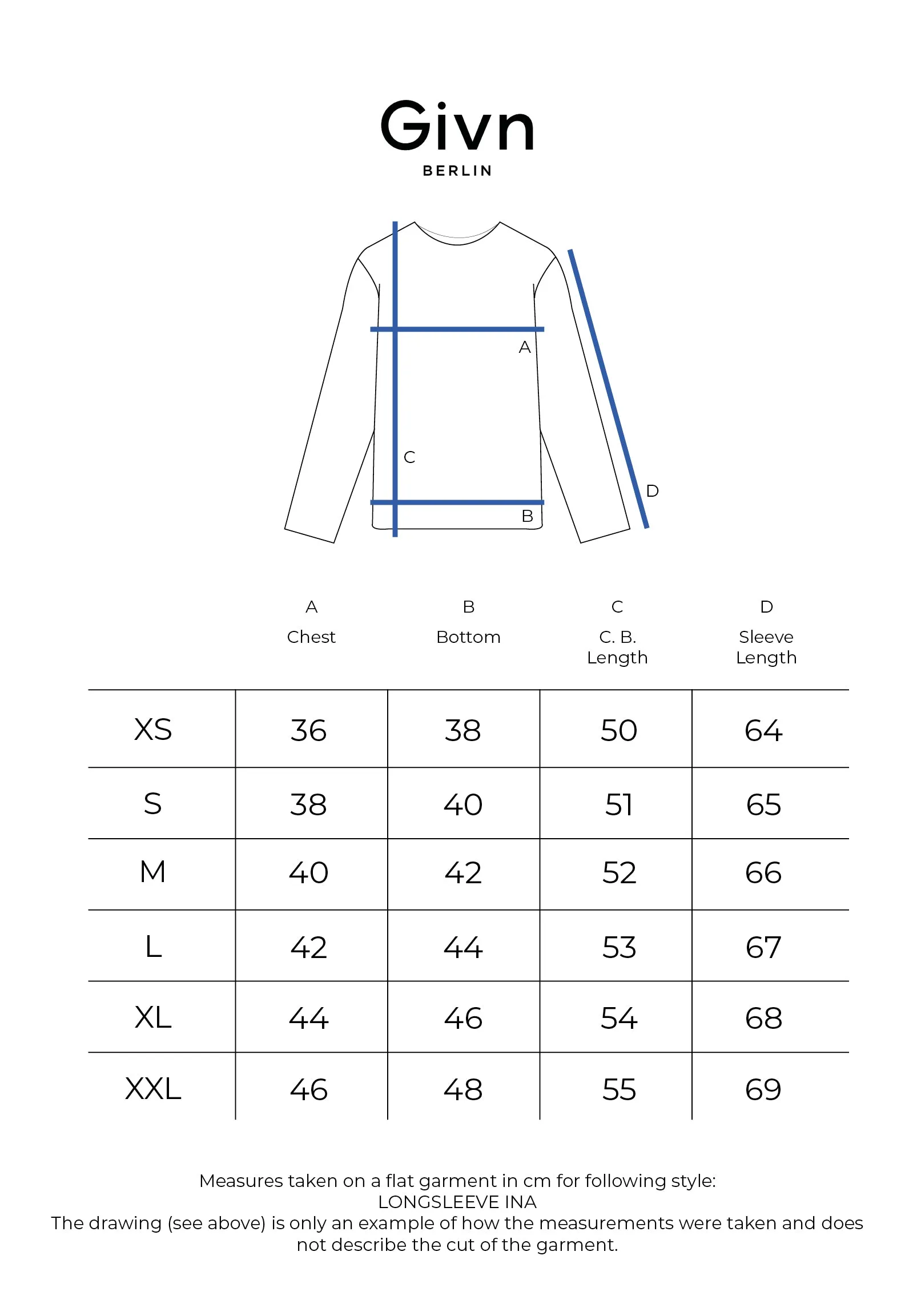 Ribbed longsleeve GBINA slim fit made from organic cotton - Black (Rib) Givn Berlin
